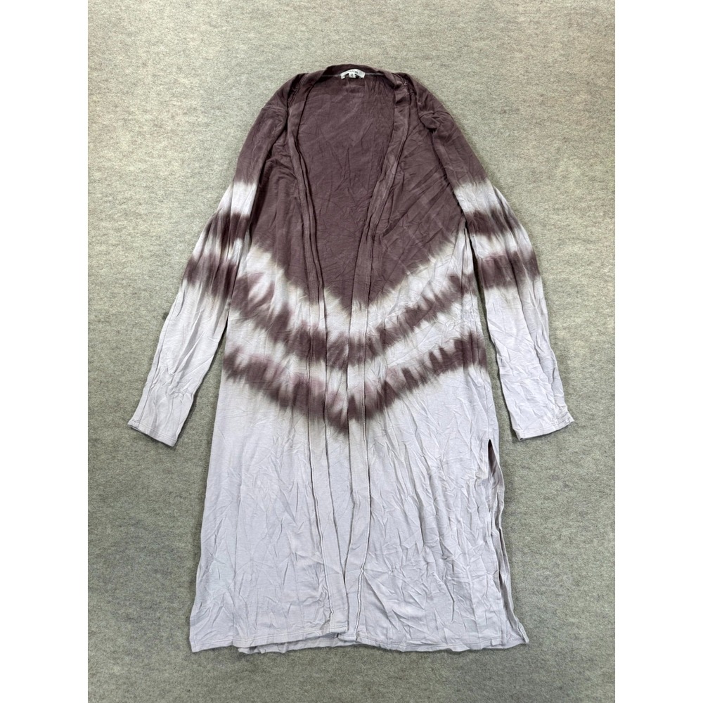 Maurices Cardigan Sweater Womens XS Gray Brown Tie Dye Long Sleeve Open Front
